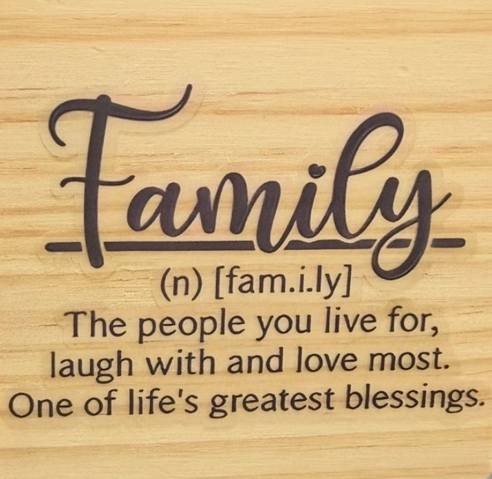 “Family – One of Life’s Greatest Blessings” Wooden Coaster | Family Quote Coaster | Meaningful Gift