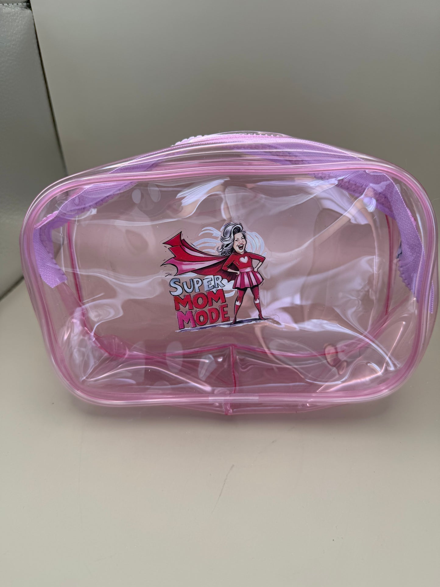 Super Mom Mode – Clear Cosmetic & Toiletry Bag