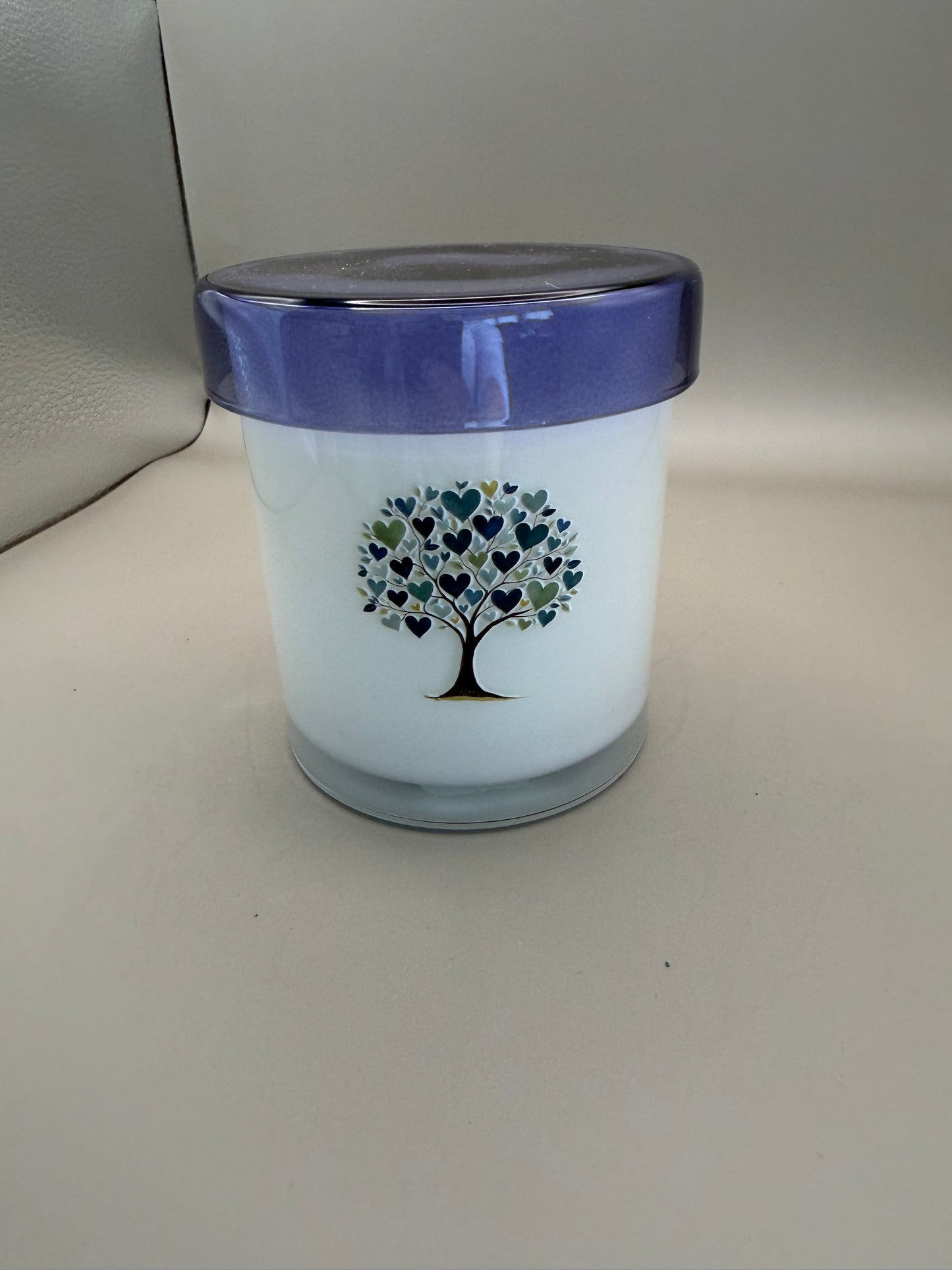 Heart Tree Candle – Blue & Teal Edition