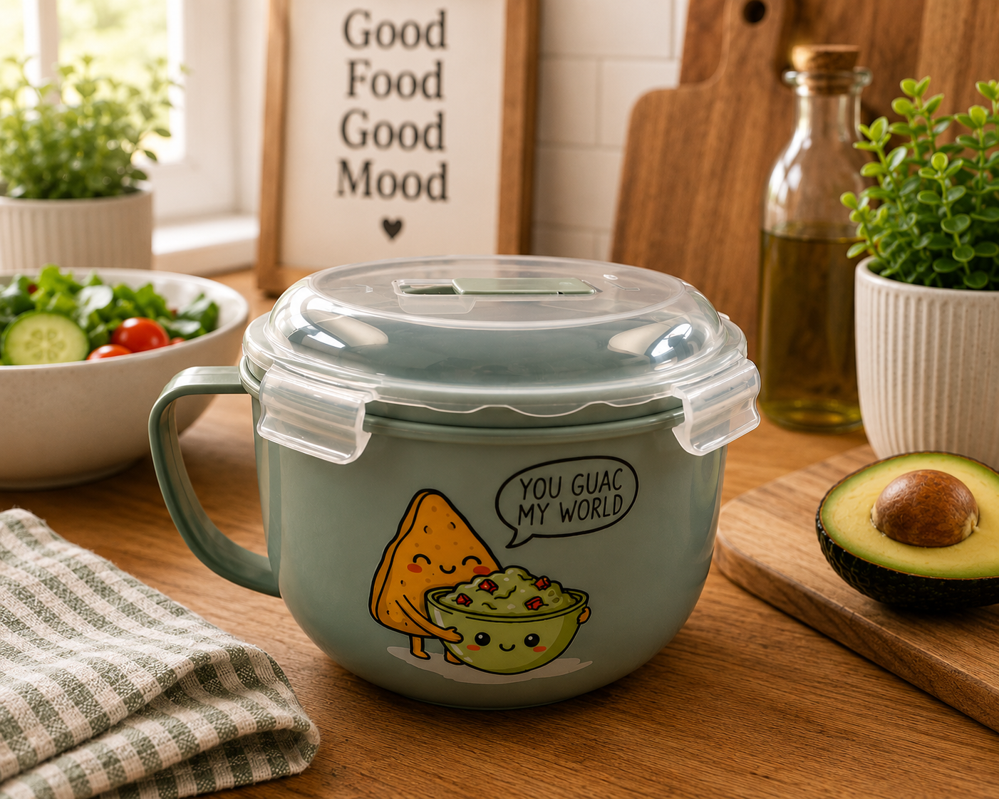 You Guac My World Lunch Bowl – Cute Food Pun Bowl