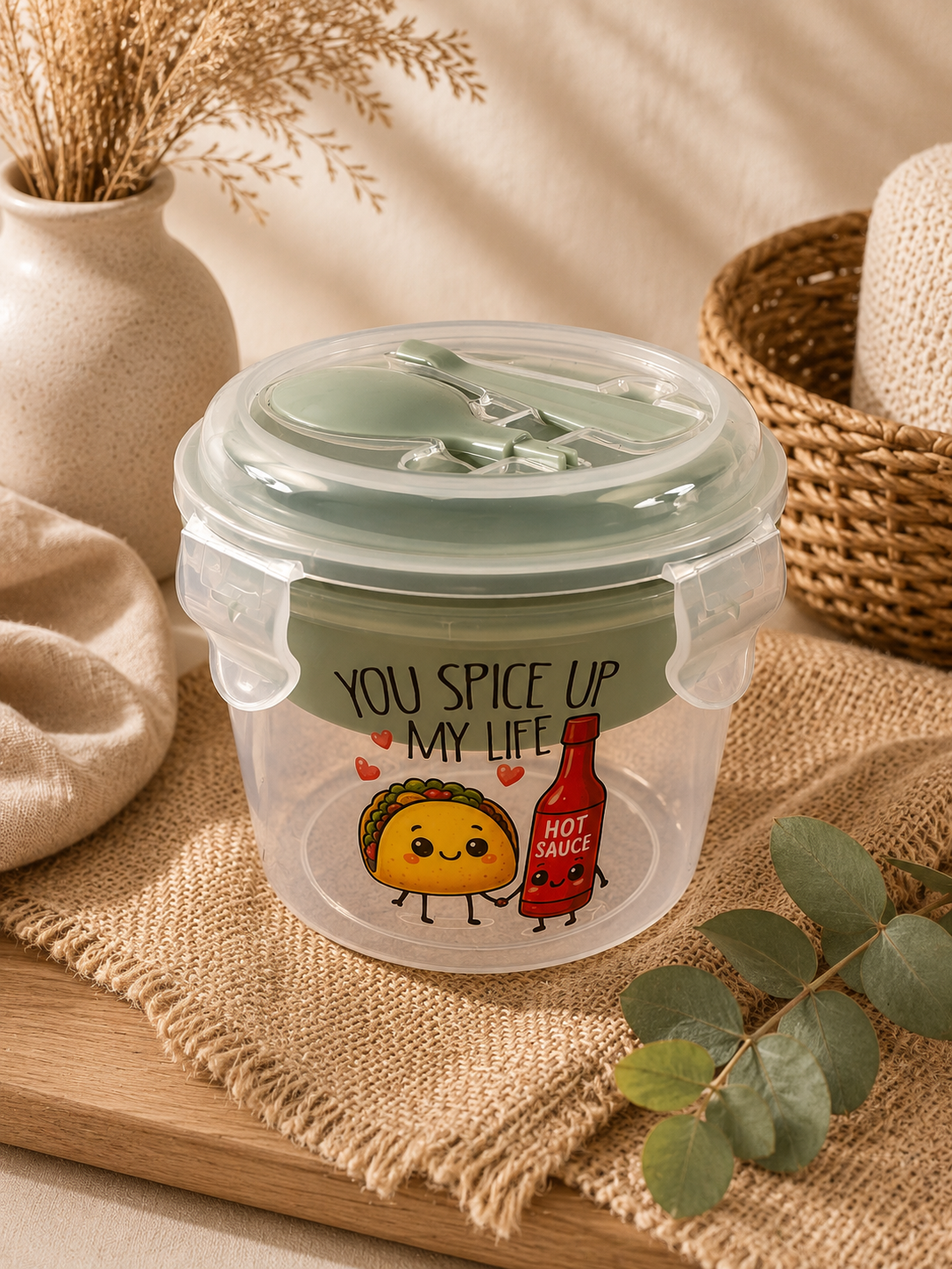 You Spice Up My Life Lunch Pot with Spoon