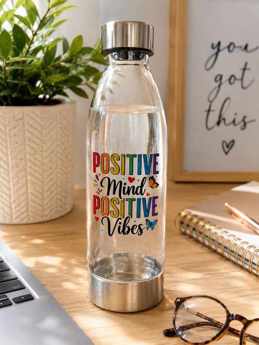Positive Mind Positive Vibes Bottle 🌈✨