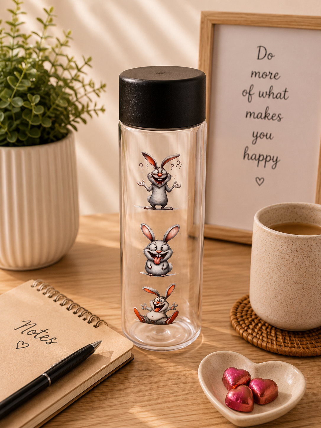 Funny Bunny Plastic Bottle – Playful Rabbit Design