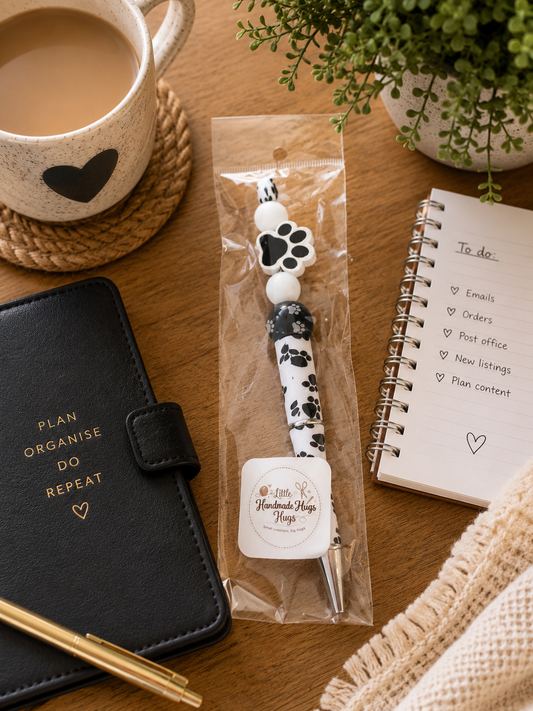 Paw Print Beaded Pen