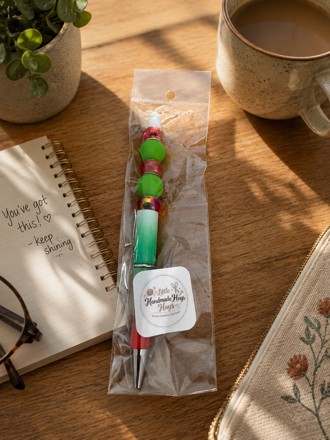 Rainbow Beaded Handmade Pen