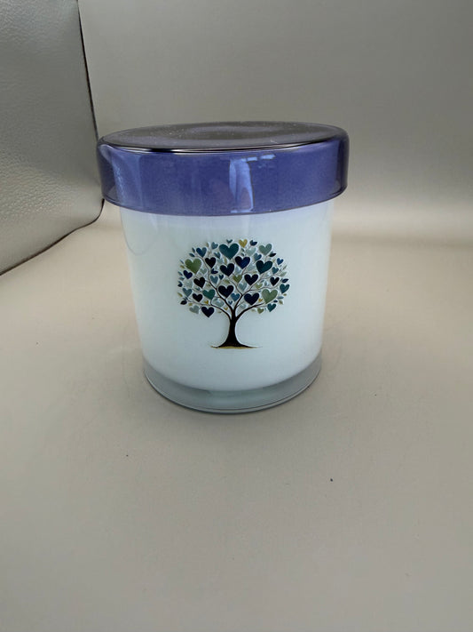 Heart Tree Candle – Blue & Teal Edition