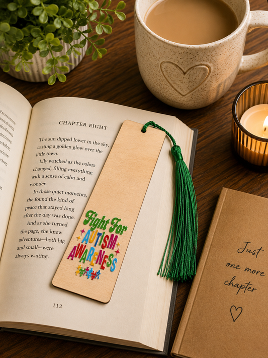 Fight For Autism Awareness Wooden Bookmark