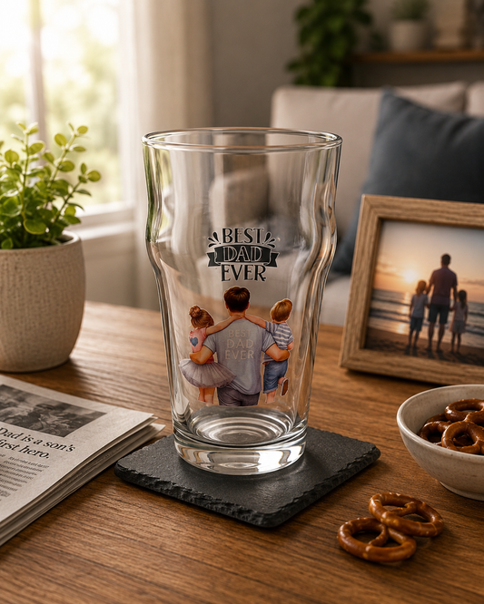 Best Dad Ever Pint Glass – Family Keepsake Gift for Dad