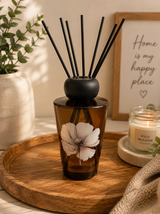 Brown Floral Reed Diffuser