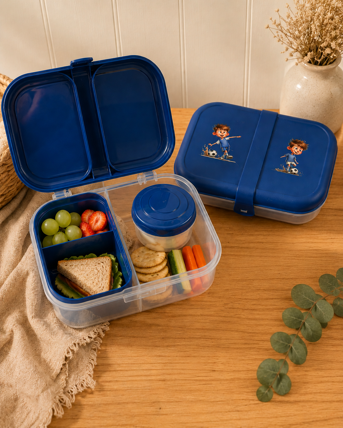 Personalised Kids Football Bento Lunch Box
