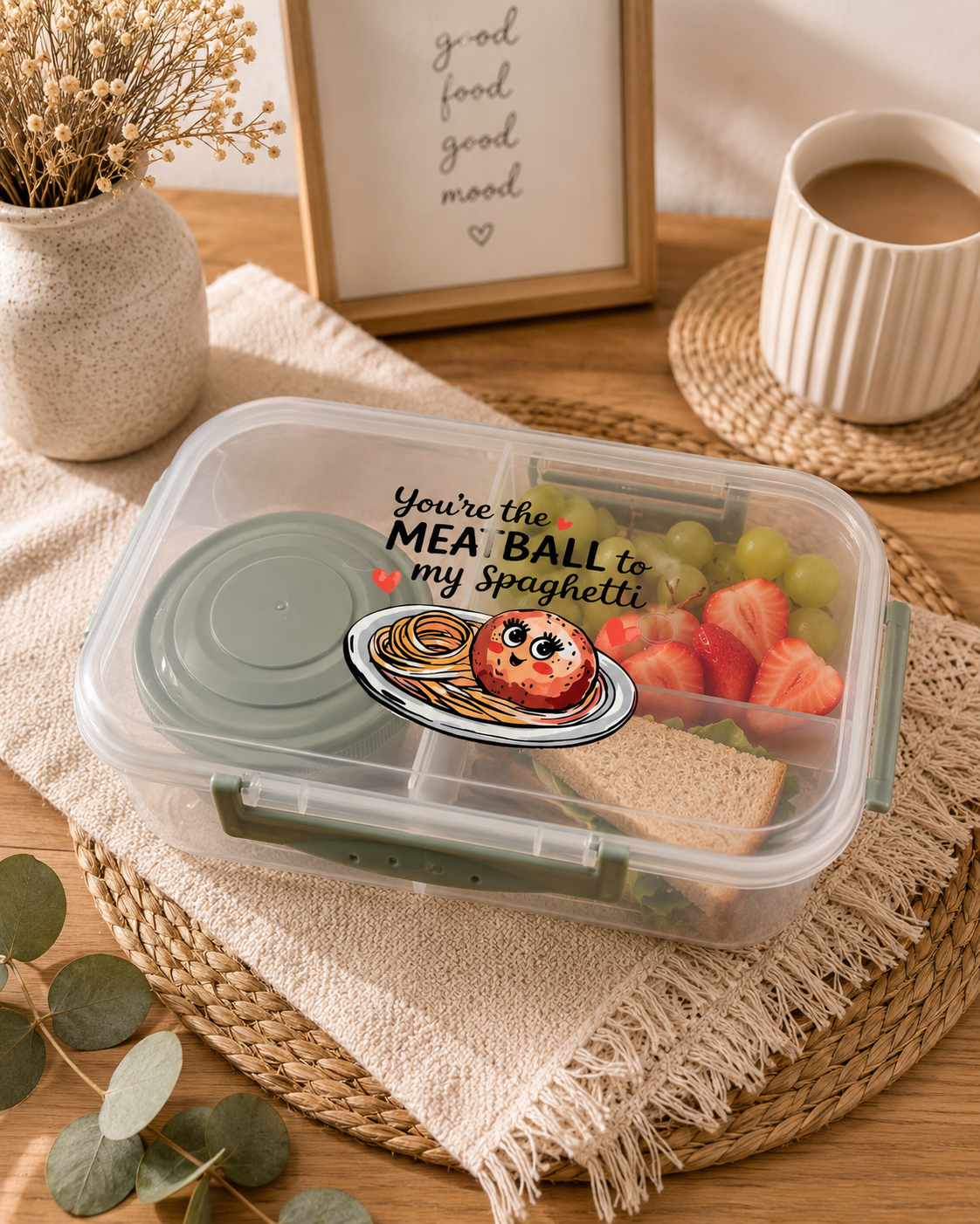 “You’re The Meatball To My Spaghetti” Bento Lunch Box
