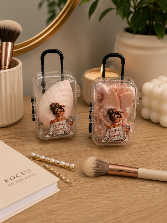 Mini Beauty Trolley with Satin Scrunchies