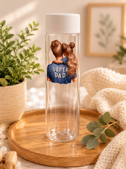 Super Dad Plastic Water Bottle
