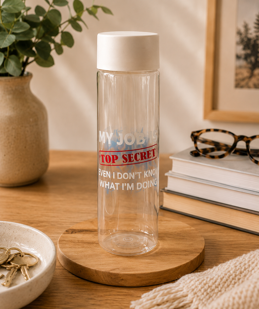 Top Secret Funny Water Bottle