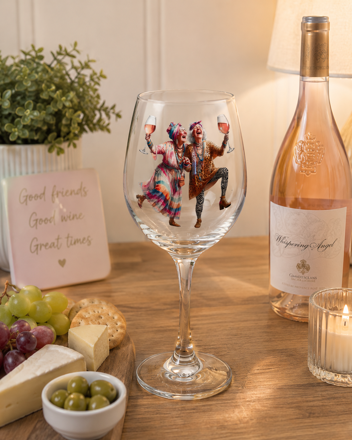 Funny Friends Wine Glass